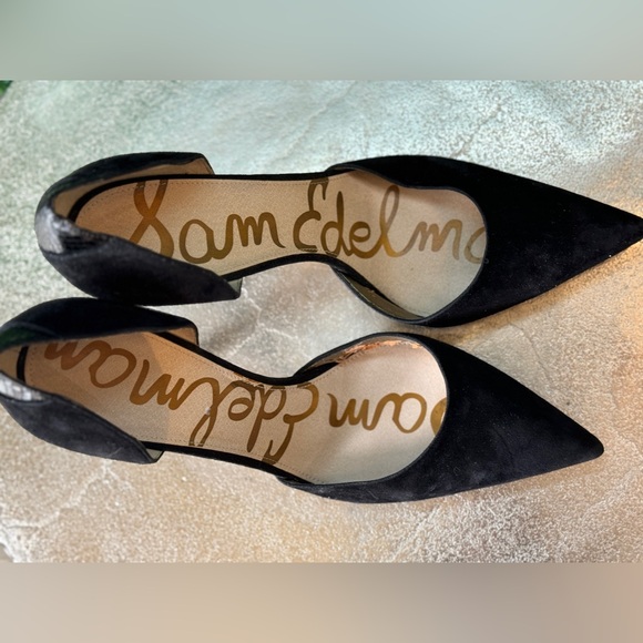 Black Suede Sam Edelman Delilah d’Orsay Pumps - Picture 4 of 9